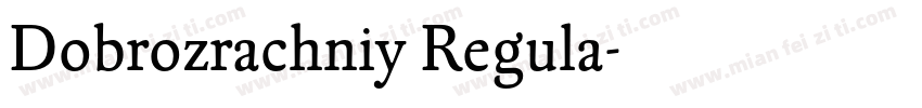 Dobrozrachniy Regula字体转换